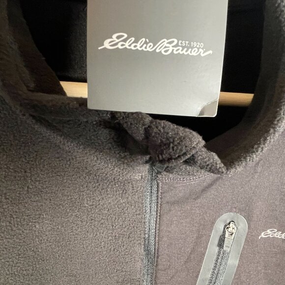 Eddie Bauer 1/4 Zip Cloud Layer Pullover Fleece Mens XXL Black Outdoor NEW - Picture 4 of 8